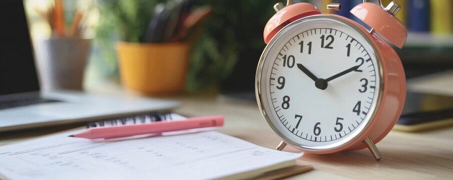 Time management techniques for productivity home office image modern workspace close-up efficiency tips