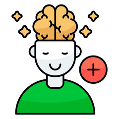 Modern design icon of open mind