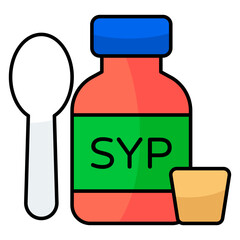 Perfect design icon of syrup bottle
