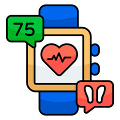 Trendy vector design of fitness tracker