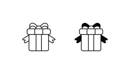 Present icon design with white background stock illustration