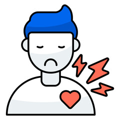 Premium download icon of heart pain
