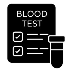 Trendy vector design of blood test heart report