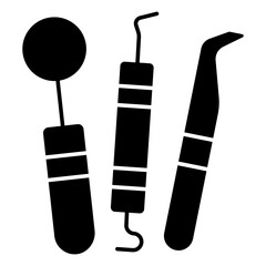 A beautiful design icon of surgical tools