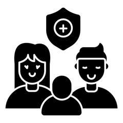 Editable design icon of family insurance