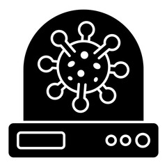 Flat design icon of COVID-19