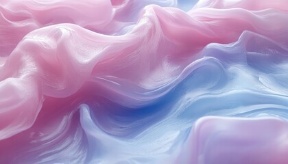 Obraz premium Abstract pink and blue wavy fabric. Ideal for backgrounds, website headers, or cosmetic product designs.