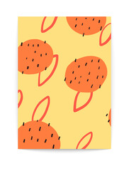 Abstract shapes background. Modern print with colorful minimal geometric blobs, funky contemporary organic forms for wallpaper fabric design. Vector texture