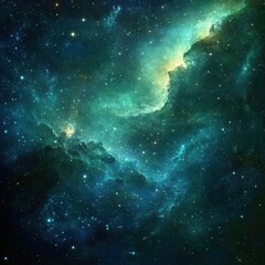 Ethereal nebula of cosmic dust and glowing gas in the vast expanse of deep space celestial beauty