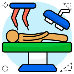 Editable design icon of operating table