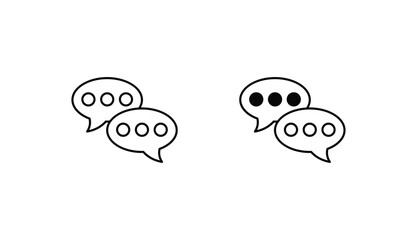 Chat icon design with white background stock illustration