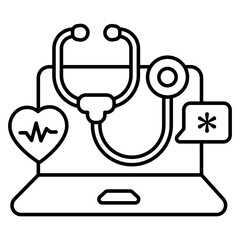 A flat vector design of online healthcare