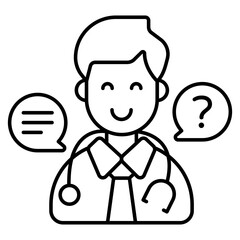 A premium design icon of medico