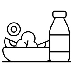 Modern design icon of healthy meal