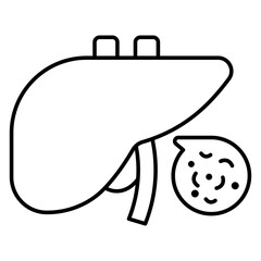 Perfect design icon of liver