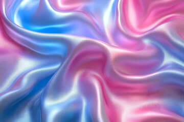 Obraz premium Abstract vibrant silk fabric folds, gradient colors. Possible use Textile design inspiration