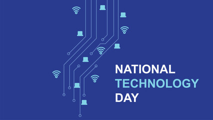 National Technology Day, May 11th 
Creative Digital Social Media Post Template, Vector Illustration