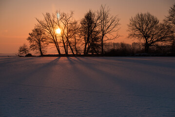 Wschód słońca nad Jeziorem Goczałkowickim. © Elżbieta Kaps
