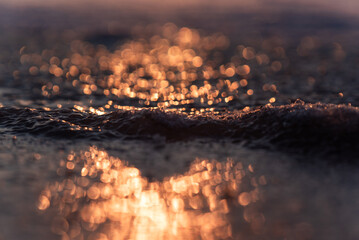 Tło natury, pomarańczowy bokeh.  © Elżbieta Kaps