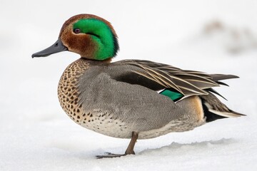 Obraz premium Icelandic teal isolated on white background