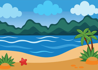 Sea beach landscape design