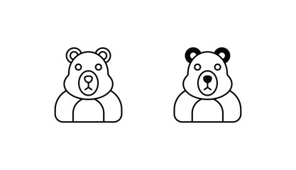 Capybara icon design with white background stock illustration