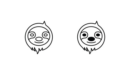 Sloth icon design with white background stock illustration