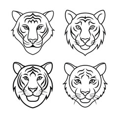 tiger head vector icon
