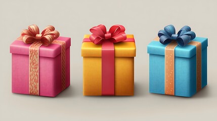 Obraz premium Colorful gifts, holiday background, celebration