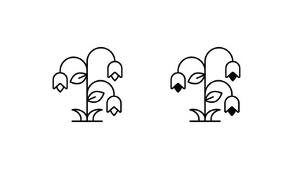 Freesia icon design with white background stock illustration