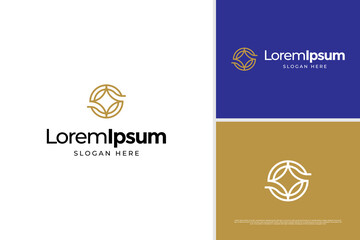 Monogram letter S luxury star logo design. Initial S luxury logo vector design template
