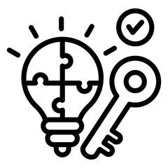 Problem Solving Outline Icon