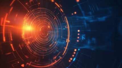 Obraz premium Futuristic abstract background with neon technology