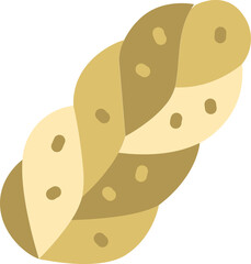 Challah Bread Flat Icon