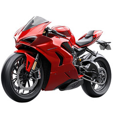 Red Motorcycle on a Red Background