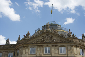 New Palace in Stuttgart - Germany. View of the main gable