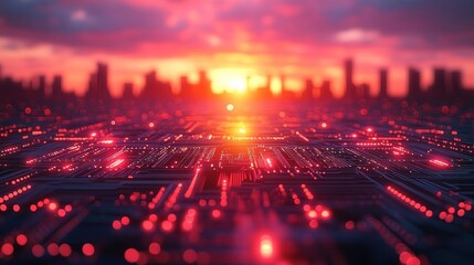 Sunset city circuit board technology future