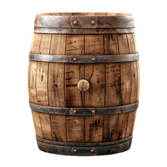 Obraz premium Old wooden barrel holding a variety of things