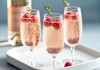 champagne and strawberry