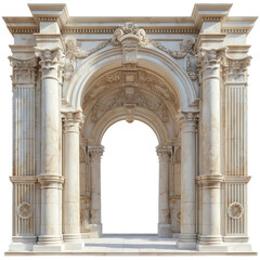Obraz premium Ancient Stone Archway With Decorative Carvings