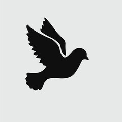 heart with wings, dove with peace sign