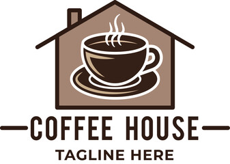 Modern Coffee House Logo with Minimalist Design