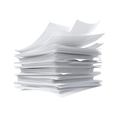A stack of white documents