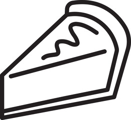 Cheese Cake Outline Icon