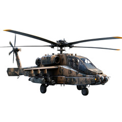 A helicopter in the sky with blurry background