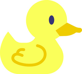 Rubber Duck Toy Flat Icon