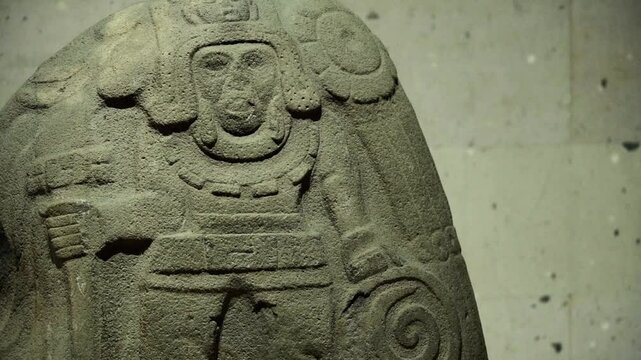 Ancient Olmec petroglyphs carved into stone, showcasing intricate symbols and sacred imagery from Mesoamerican civilization.