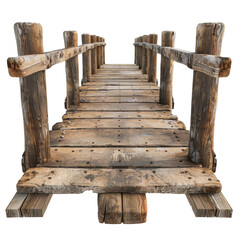 Naklejka premium The bridge made of wood