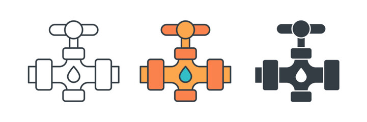 Plumbing Fixture icon symbol vector illustration isolated on white background