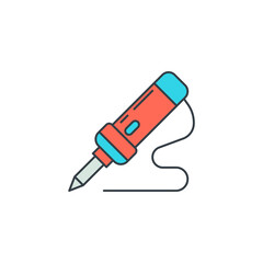 Soldering Iron icon symbol vector illustration isolated on white background